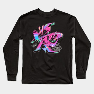Japanese KANJI Graffiti AI (Future Pink) Long Sleeve T-Shirt